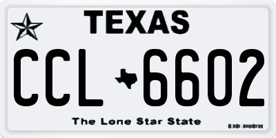 TX license plate CCL6602
