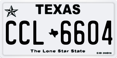 TX license plate CCL6604
