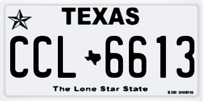 TX license plate CCL6613