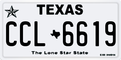 TX license plate CCL6619