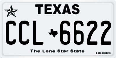 TX license plate CCL6622