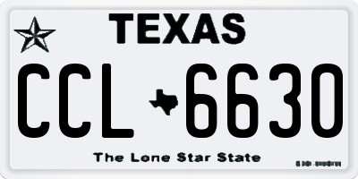 TX license plate CCL6630