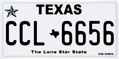 TX license plate CCL6656