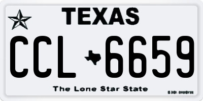 TX license plate CCL6659
