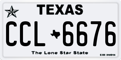 TX license plate CCL6676