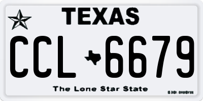 TX license plate CCL6679