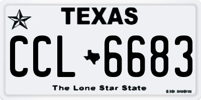 TX license plate CCL6683