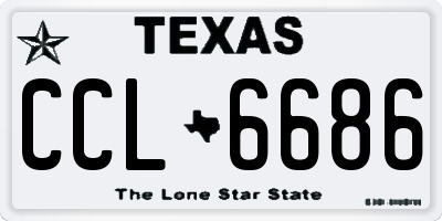 TX license plate CCL6686