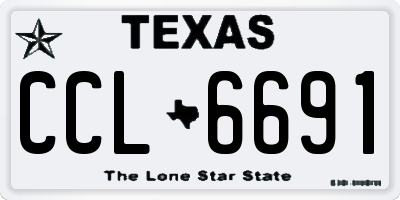 TX license plate CCL6691