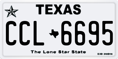 TX license plate CCL6695