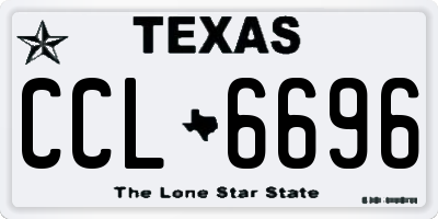 TX license plate CCL6696