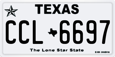 TX license plate CCL6697