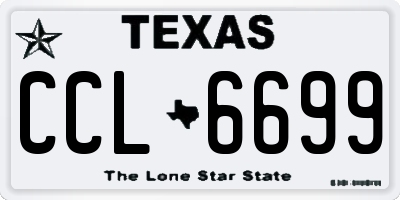 TX license plate CCL6699