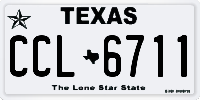TX license plate CCL6711