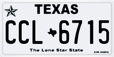TX license plate CCL6715