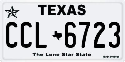 TX license plate CCL6723