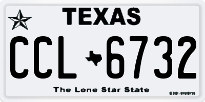 TX license plate CCL6732