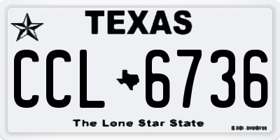 TX license plate CCL6736