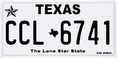 TX license plate CCL6741