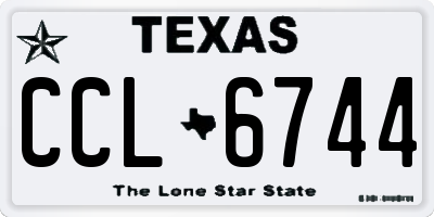TX license plate CCL6744