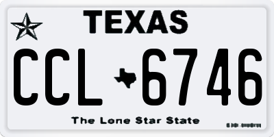 TX license plate CCL6746