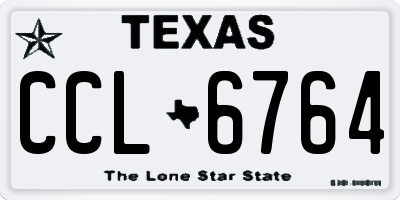 TX license plate CCL6764