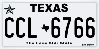 TX license plate CCL6766