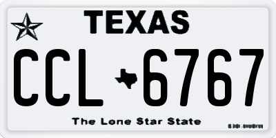 TX license plate CCL6767