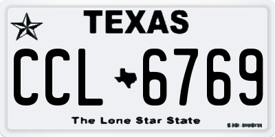 TX license plate CCL6769
