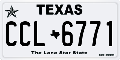 TX license plate CCL6771