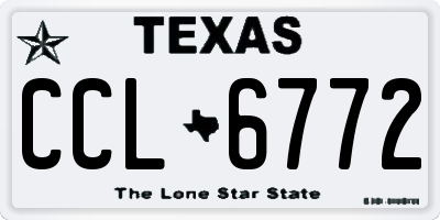 TX license plate CCL6772