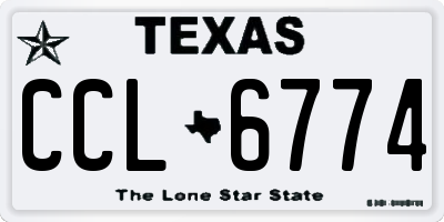 TX license plate CCL6774