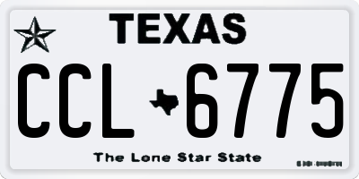 TX license plate CCL6775