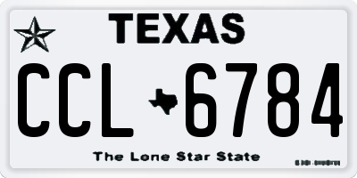 TX license plate CCL6784