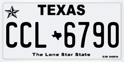 TX license plate CCL6790