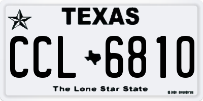 TX license plate CCL6810