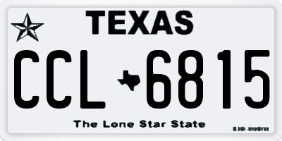 TX license plate CCL6815