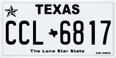 TX license plate CCL6817