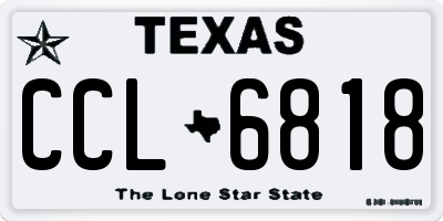 TX license plate CCL6818