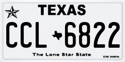 TX license plate CCL6822