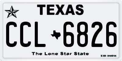 TX license plate CCL6826