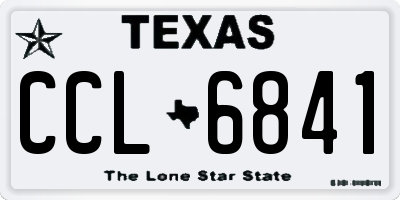 TX license plate CCL6841