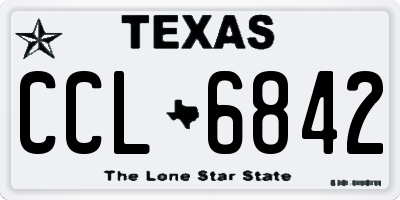 TX license plate CCL6842
