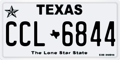 TX license plate CCL6844
