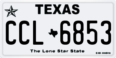 TX license plate CCL6853