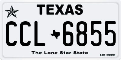 TX license plate CCL6855