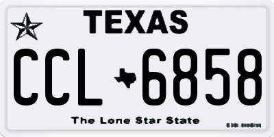 TX license plate CCL6858