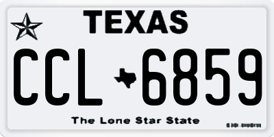 TX license plate CCL6859