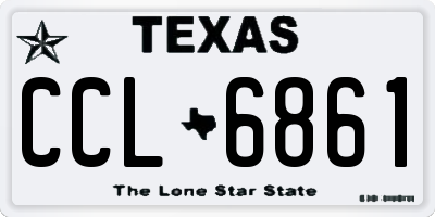 TX license plate CCL6861