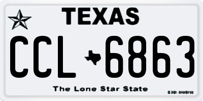 TX license plate CCL6863